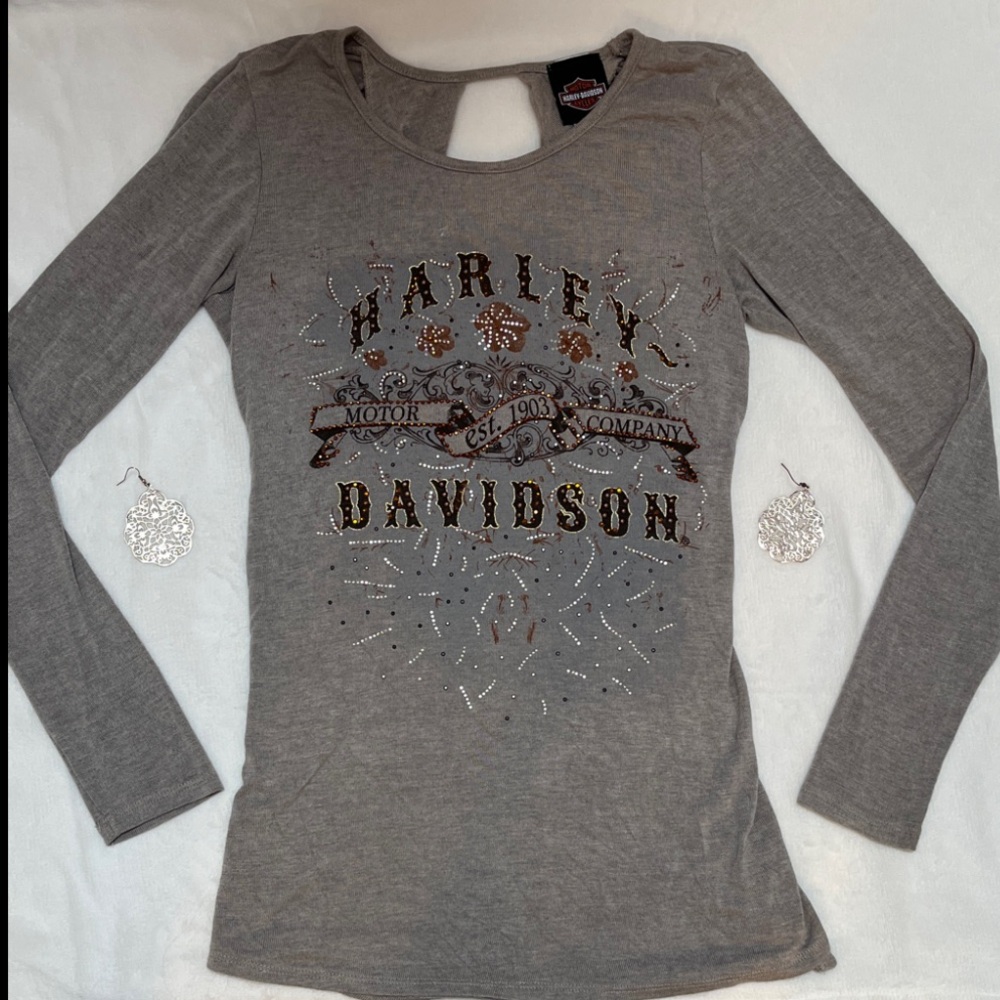 Embellished Harley-Davidson Top